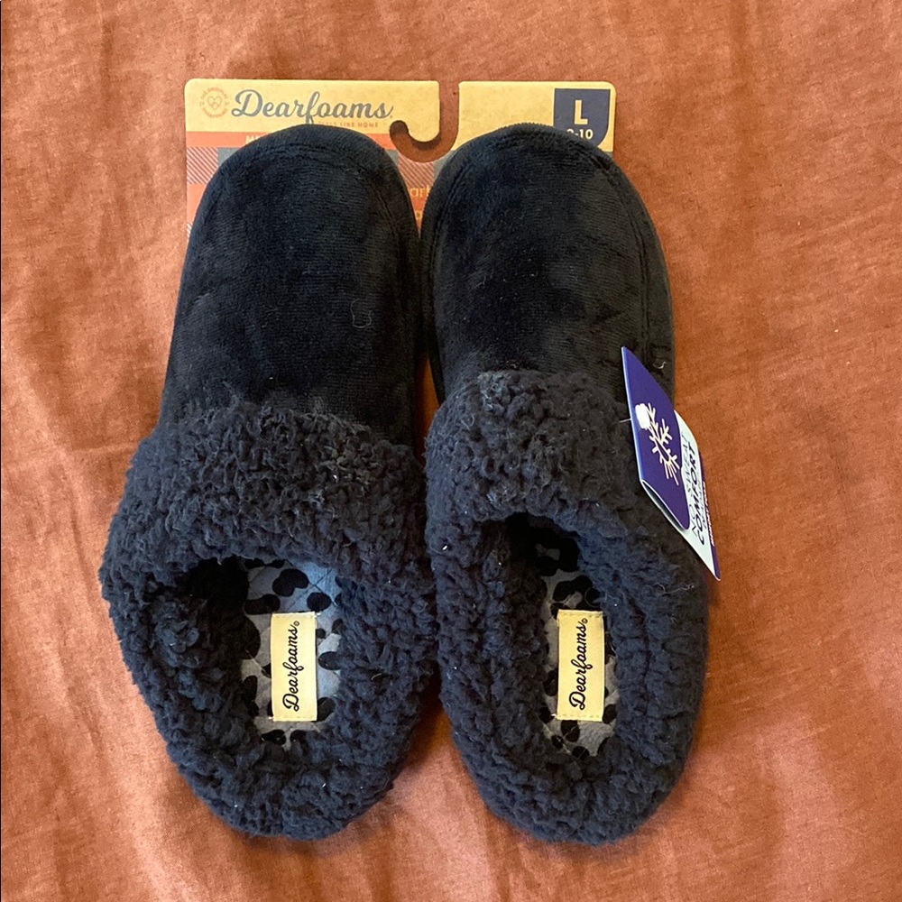 Dearfoams Black Women's Slippers